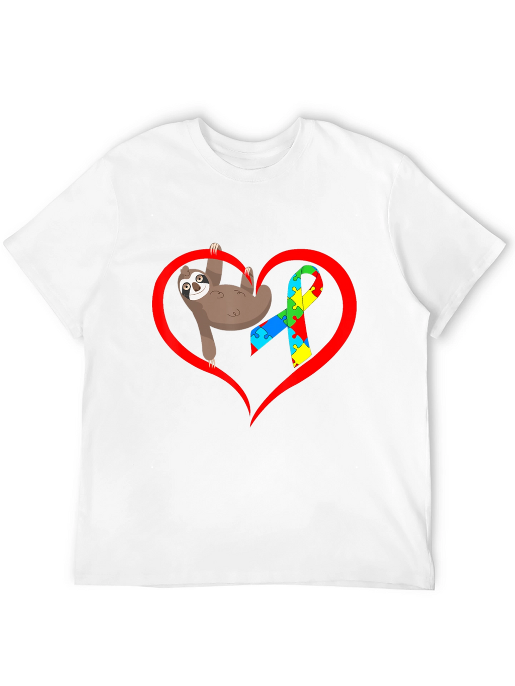 Autism Awareness Sloth Heart T-Shirt