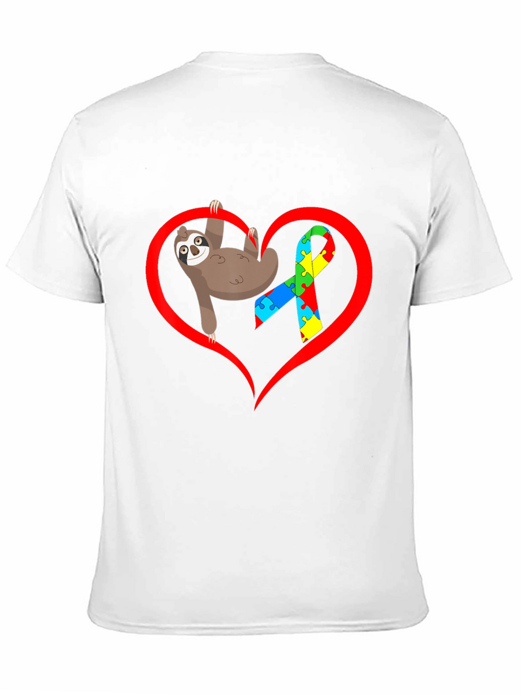 Autism Awareness Sloth Heart T-Shirt