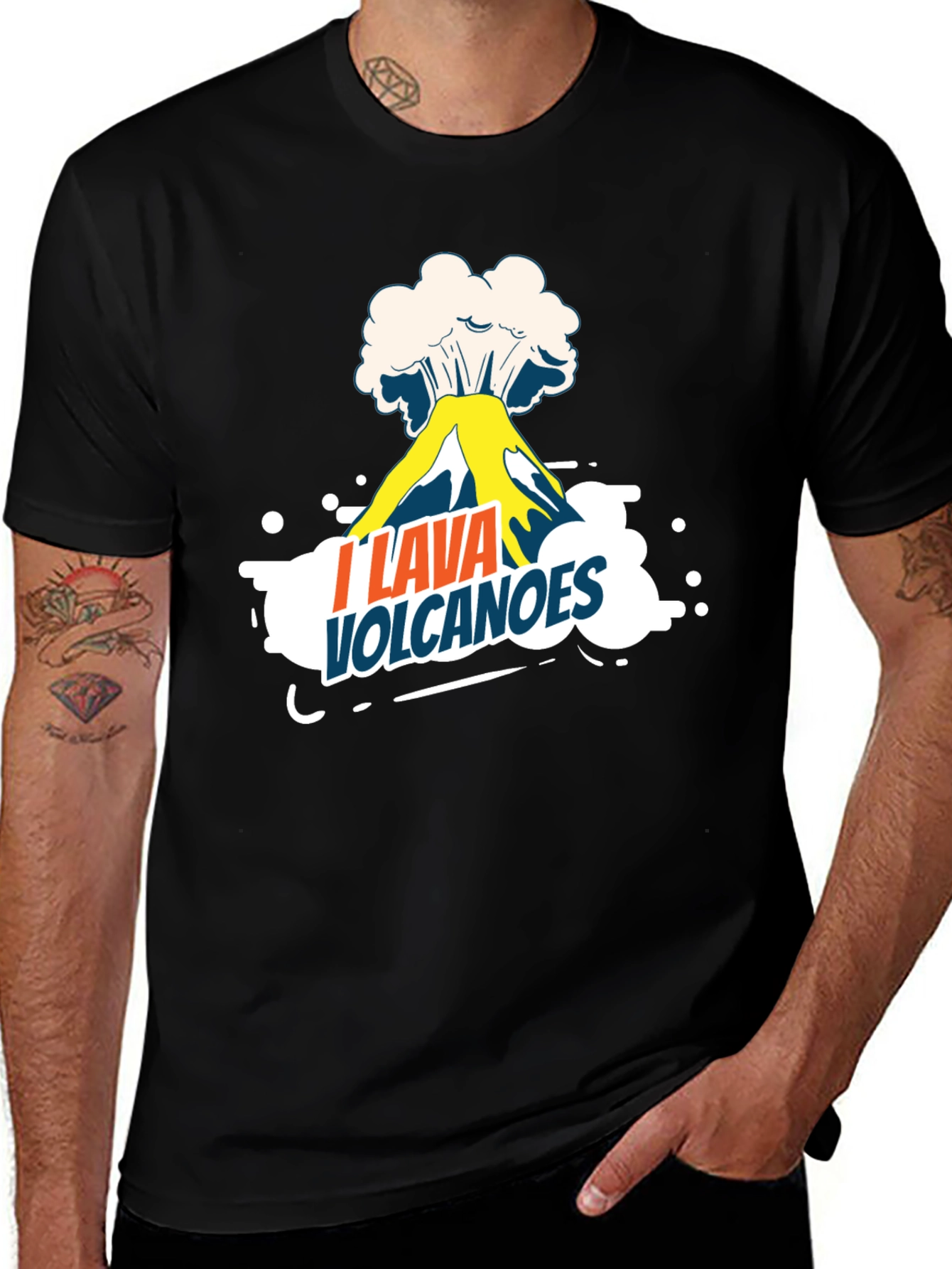 I Lava Volcanoes Graphic Tee - Black T-Shirt