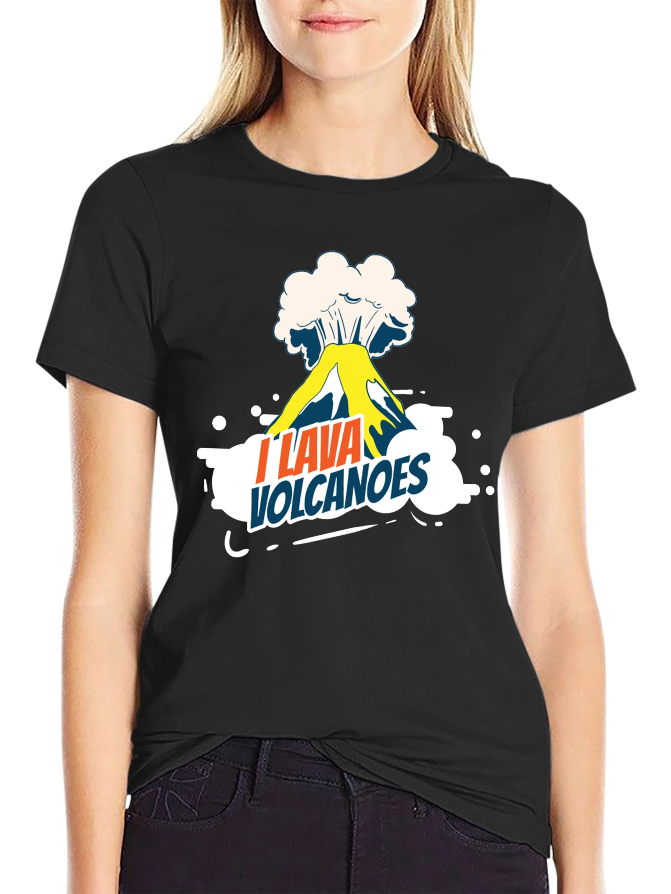 I Lava Volcanoes Graphic Tee - Black T-Shirt