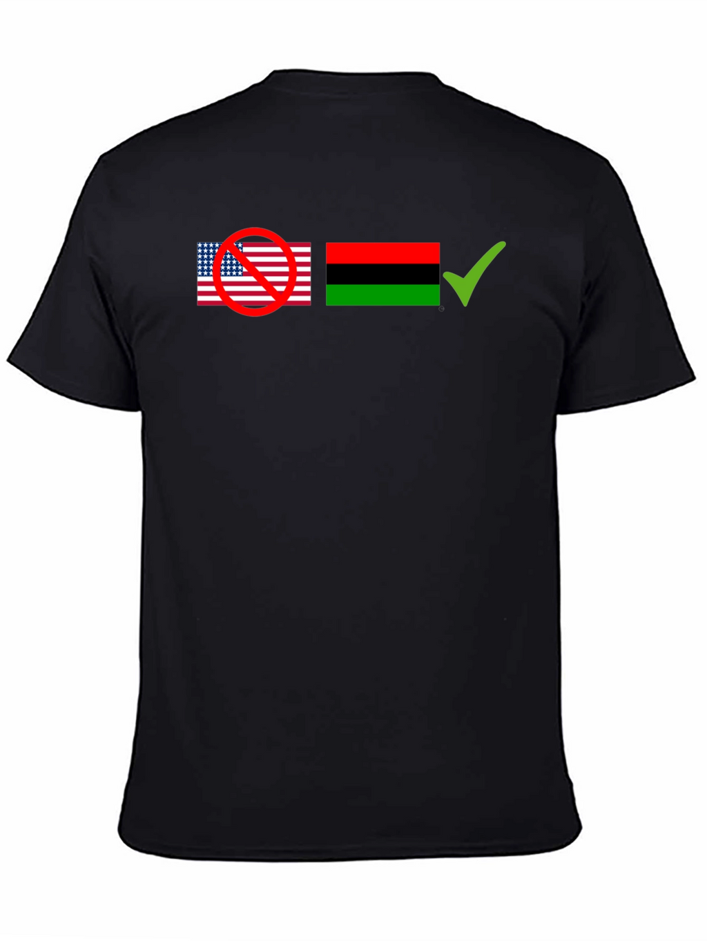Black Empowerment T-Shirt - USA/Pan-African Flag