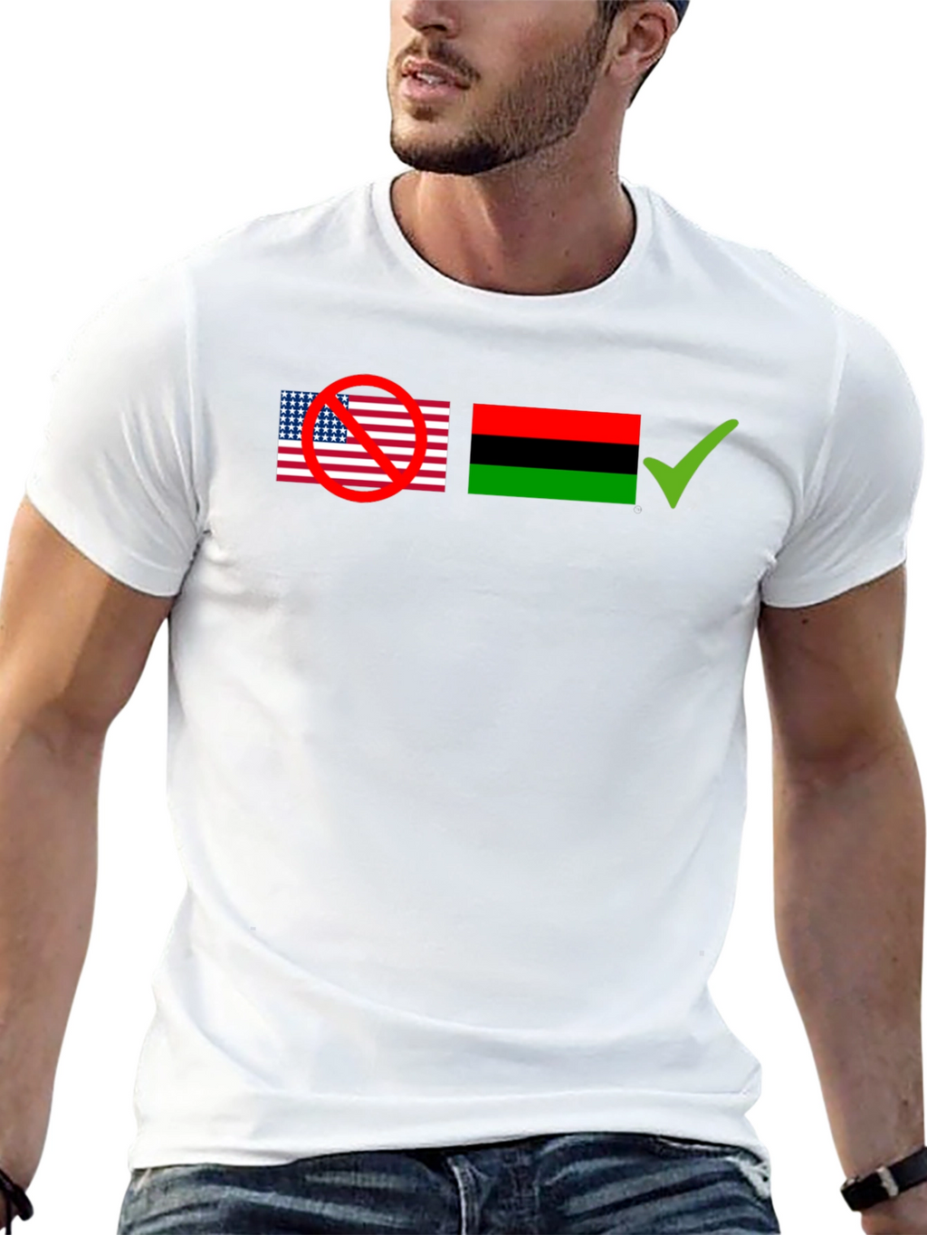 Black Empowerment T-Shirt - USA/Pan-African Flag