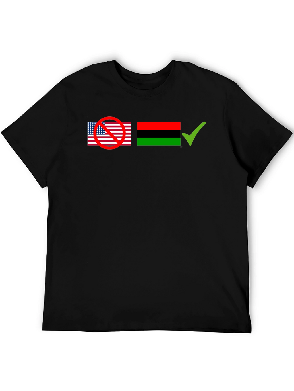 Black Empowerment T-Shirt - USA/Pan-African Flag