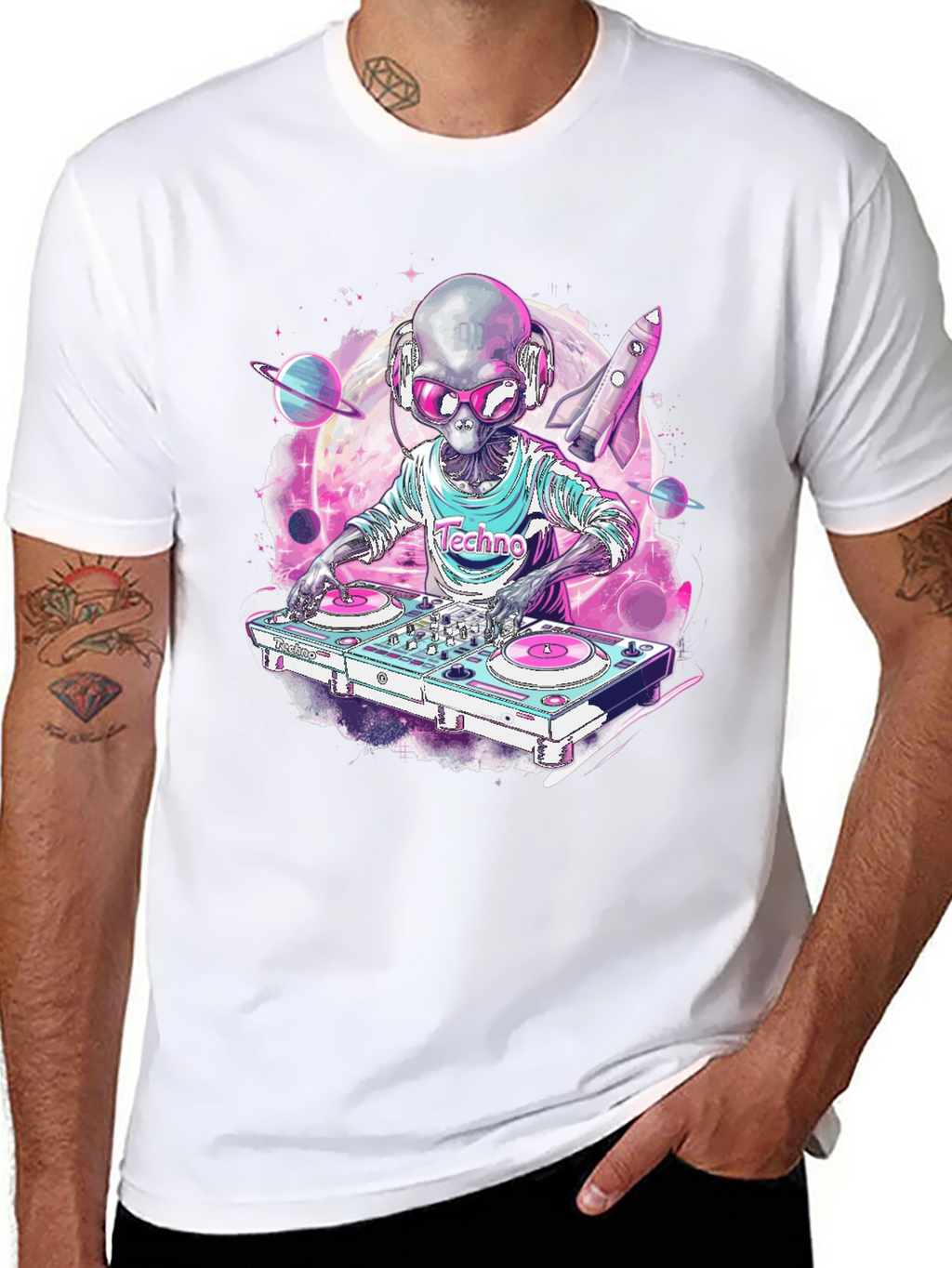 DJ Alien T-Shirt - Techno Space Music