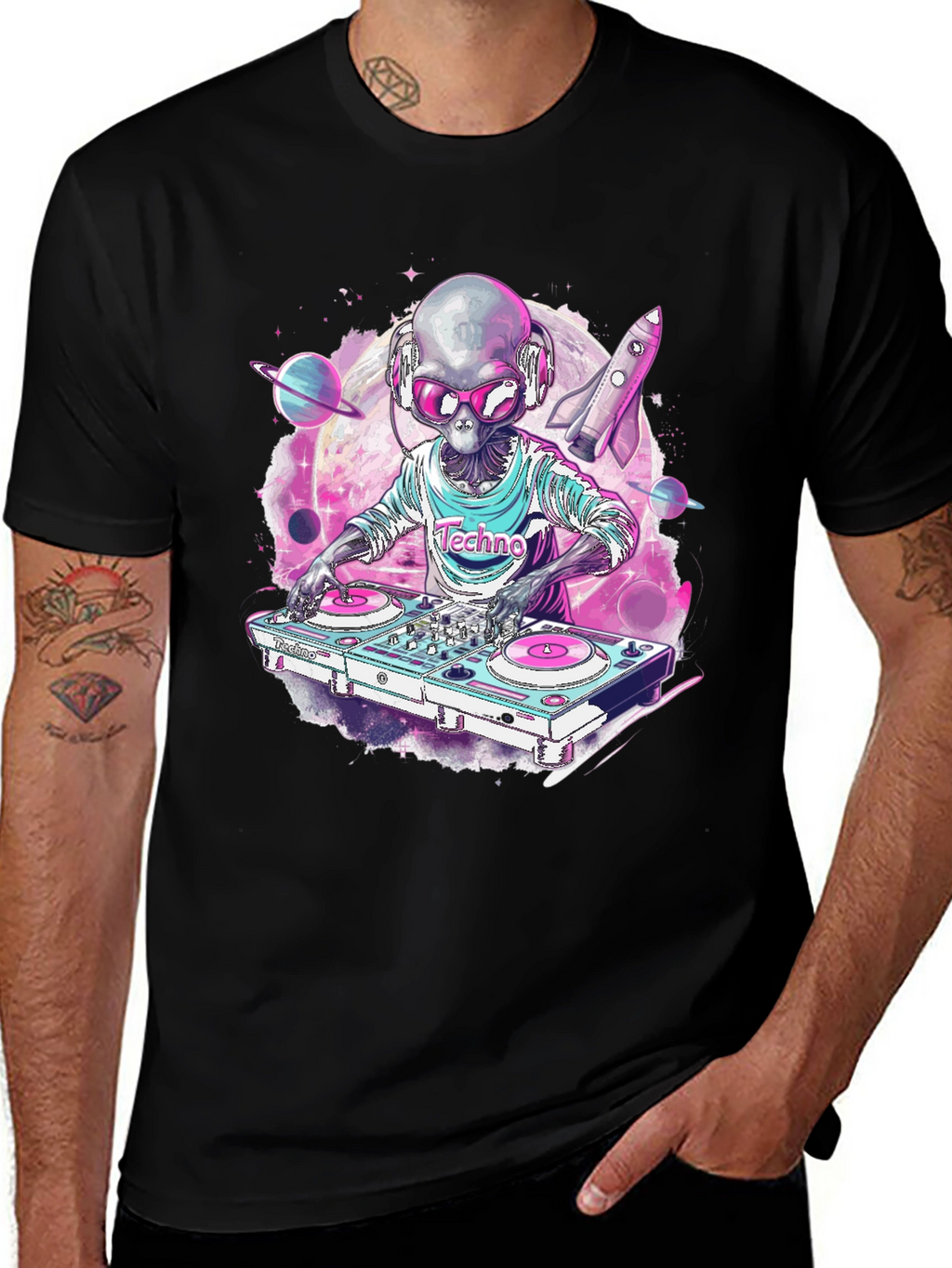 DJ Alien T-Shirt - Techno Space Music