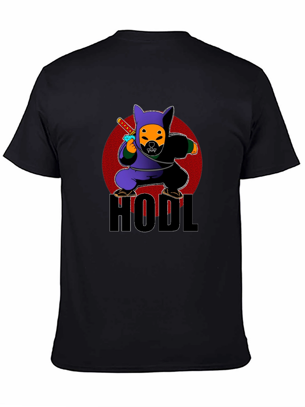 HODL Crypto Dog Ninja Graphic T-Shirt