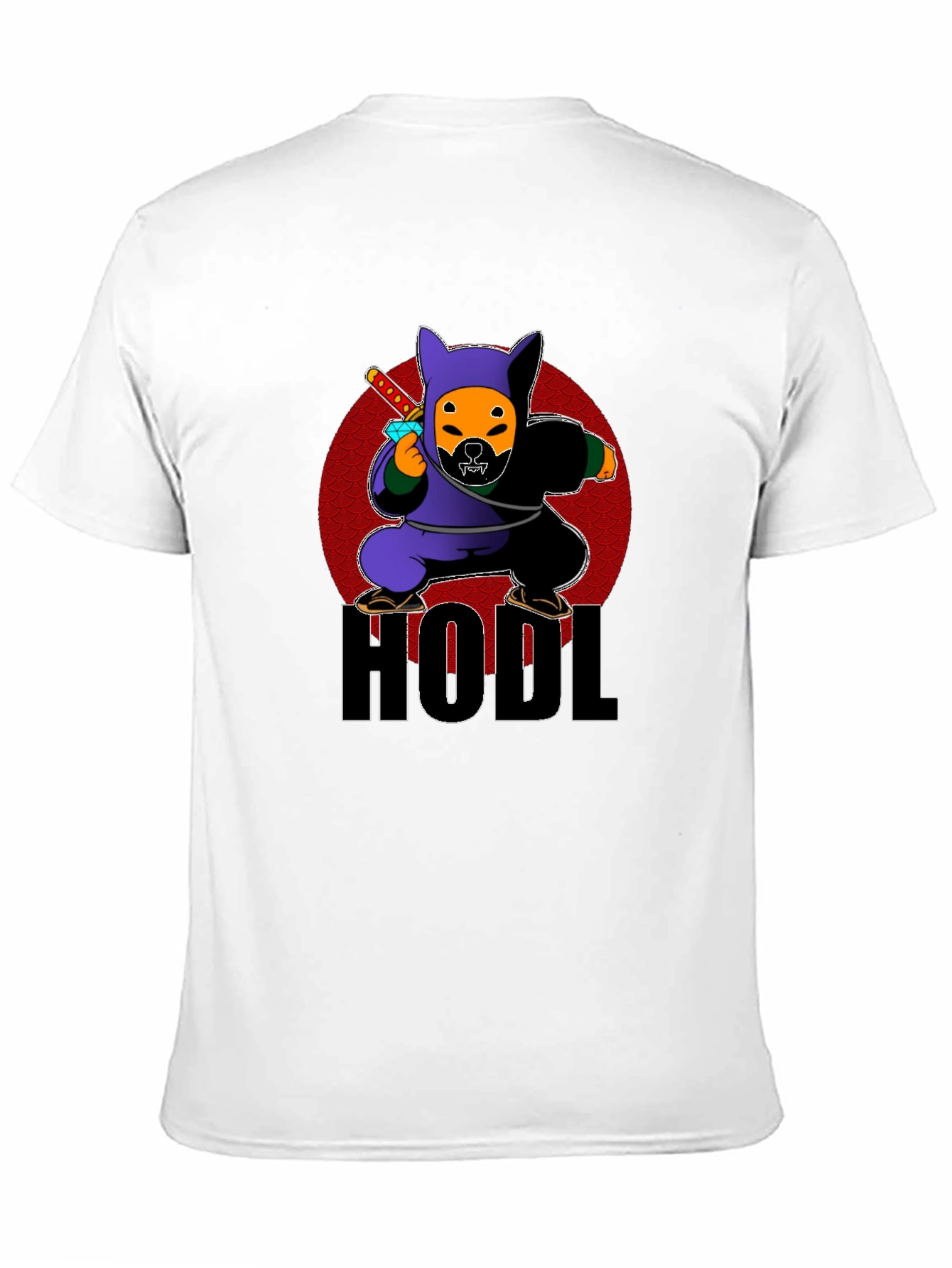 HODL Crypto Dog Ninja Graphic T-Shirt