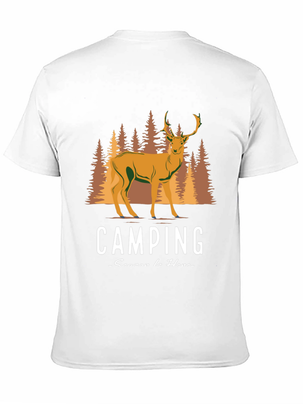 Camping Season Deer Graphic Tee