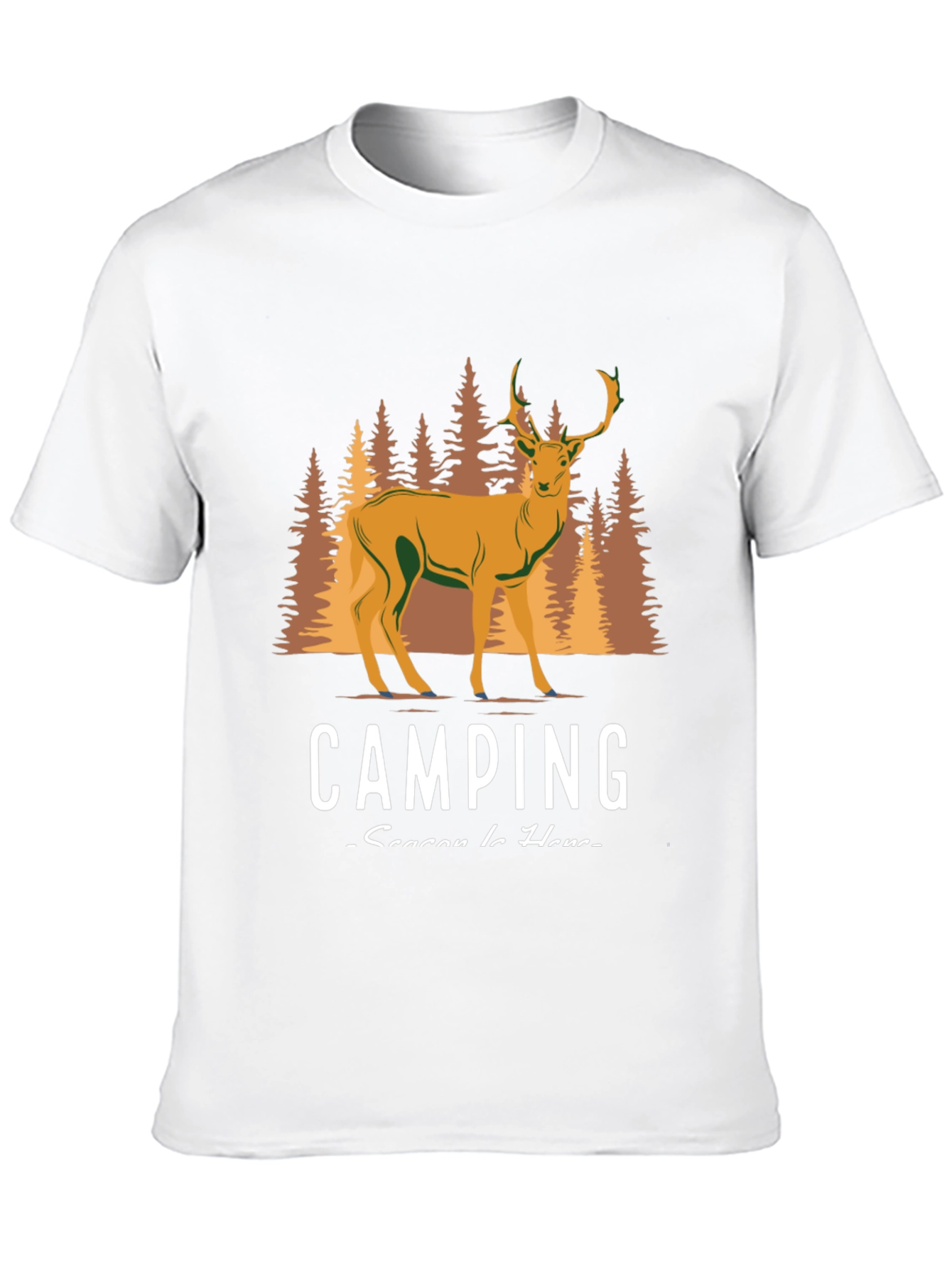 Camping Season Deer Graphic Tee