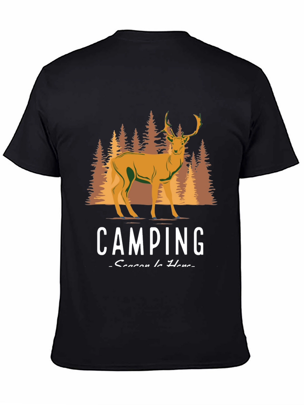 Camping Season Deer Graphic Tee