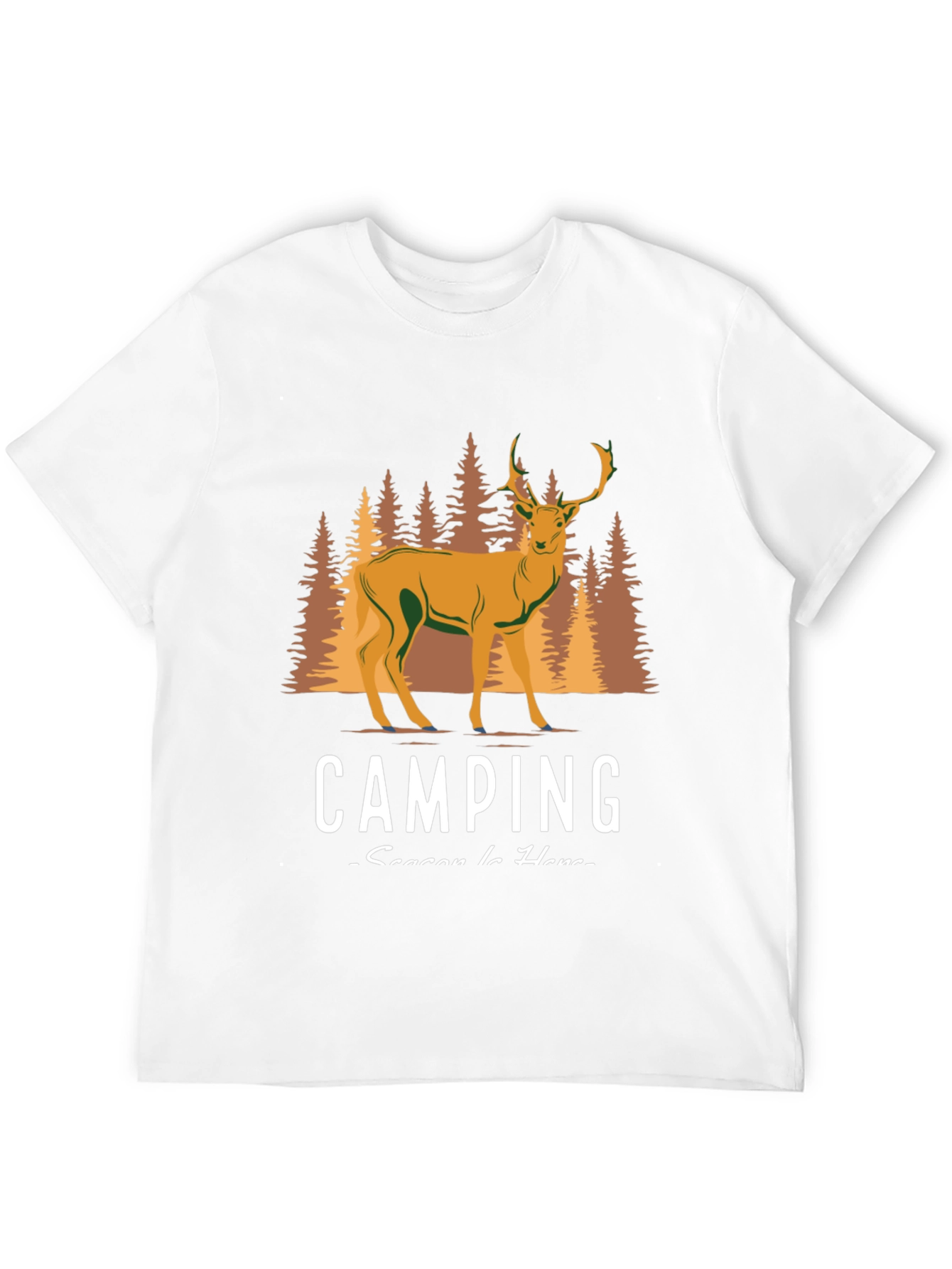 Camping Season Deer Graphic Tee
