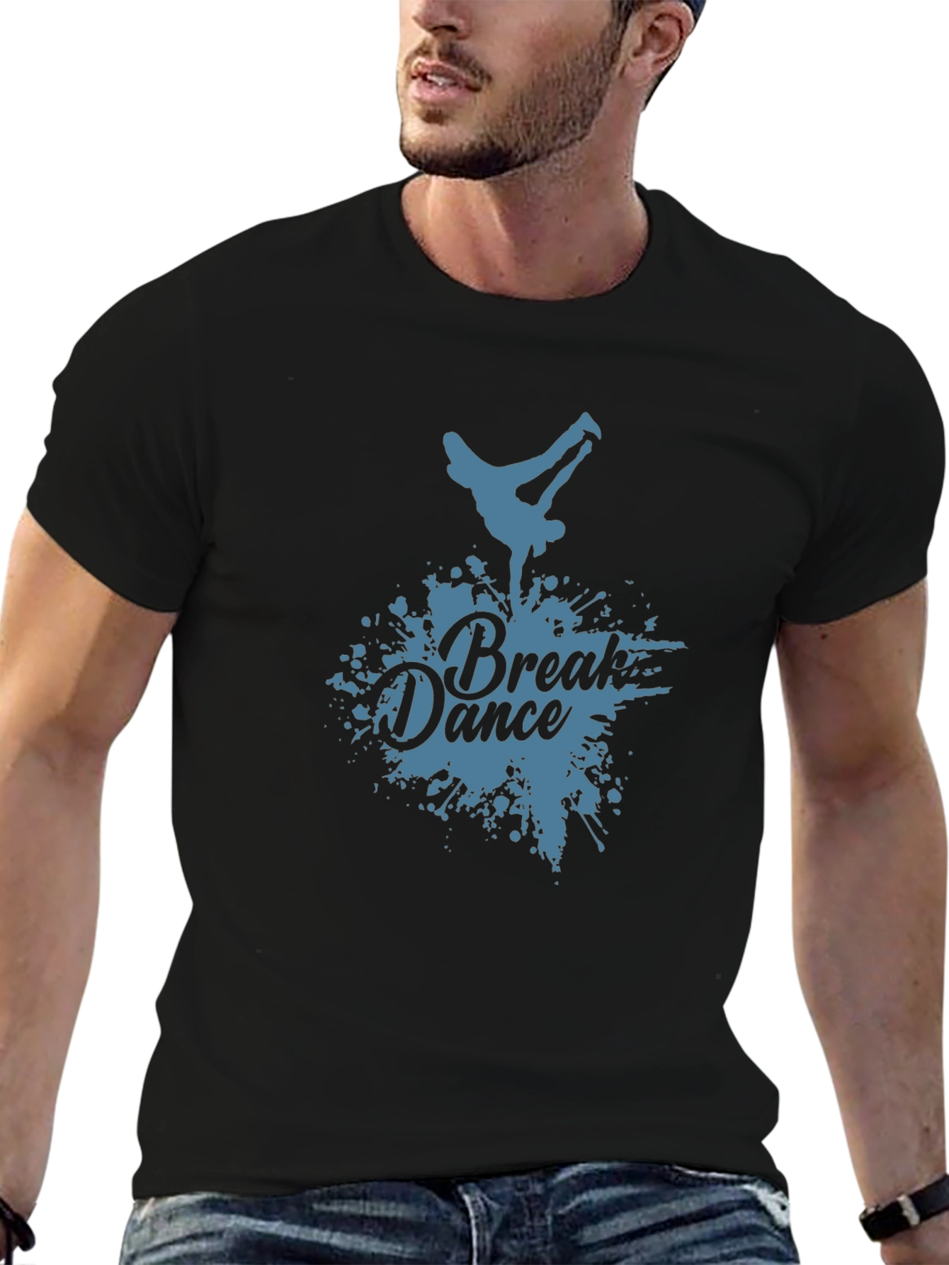 Break Dance Graphic Black T-Shirt