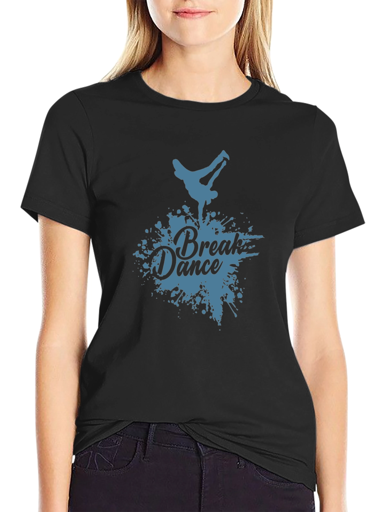 Break Dance Graphic Black T-Shirt