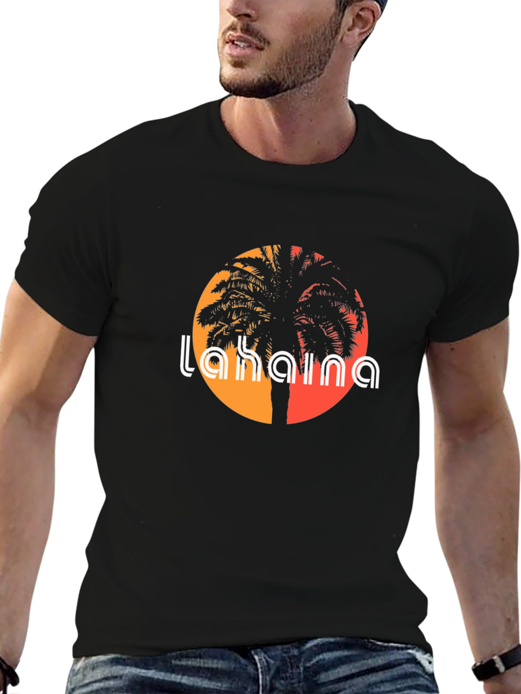 Lahaina Palm Tree Graphic T-Shirt