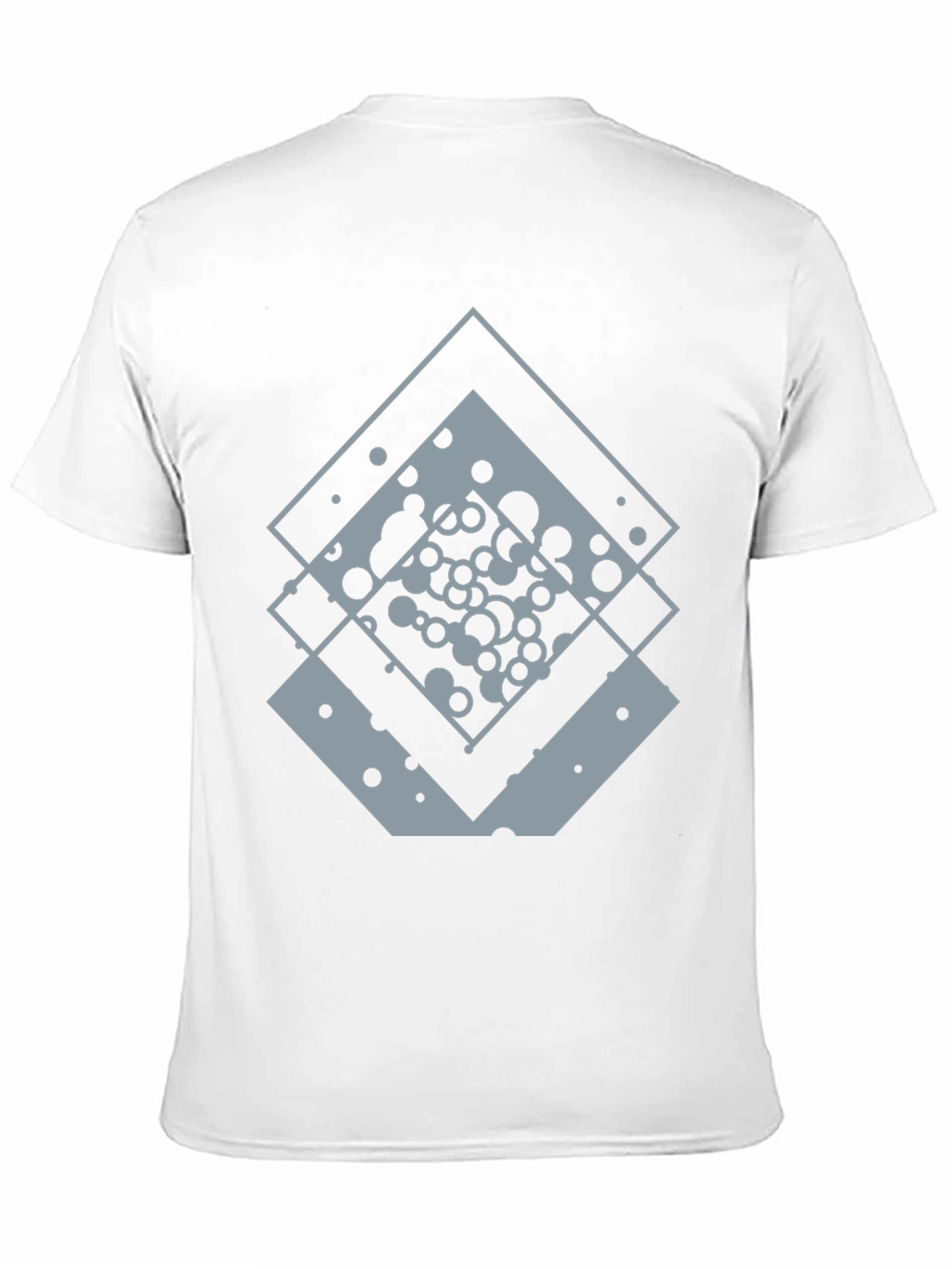 Geometric Squares Graphic Tee - Black