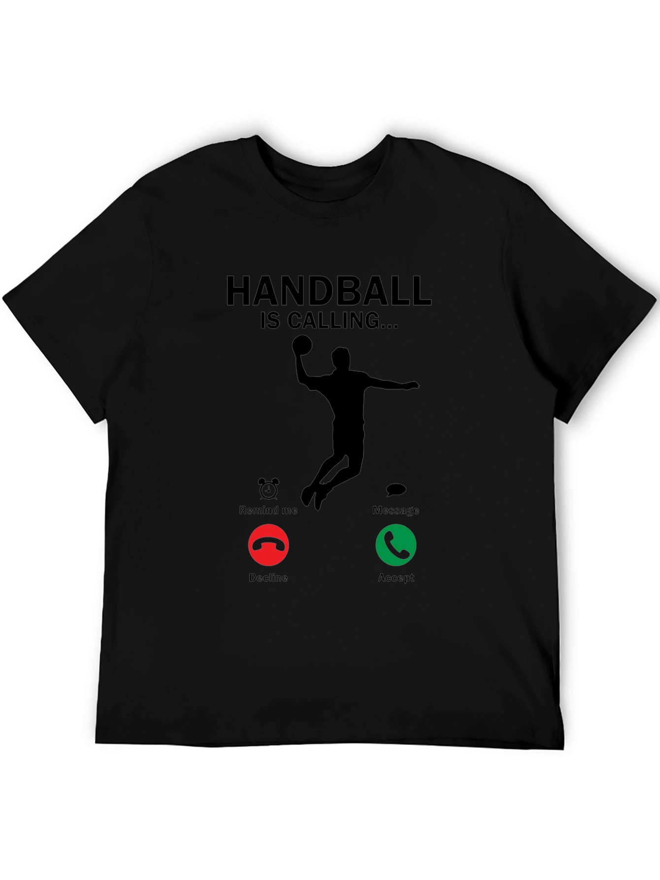 Handball is Calling Black T-Shirt