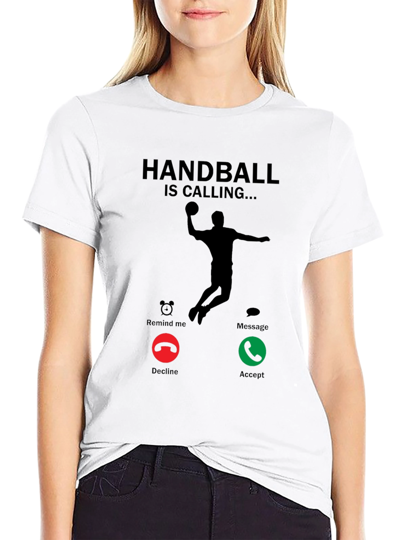 Handball is Calling Black T-Shirt