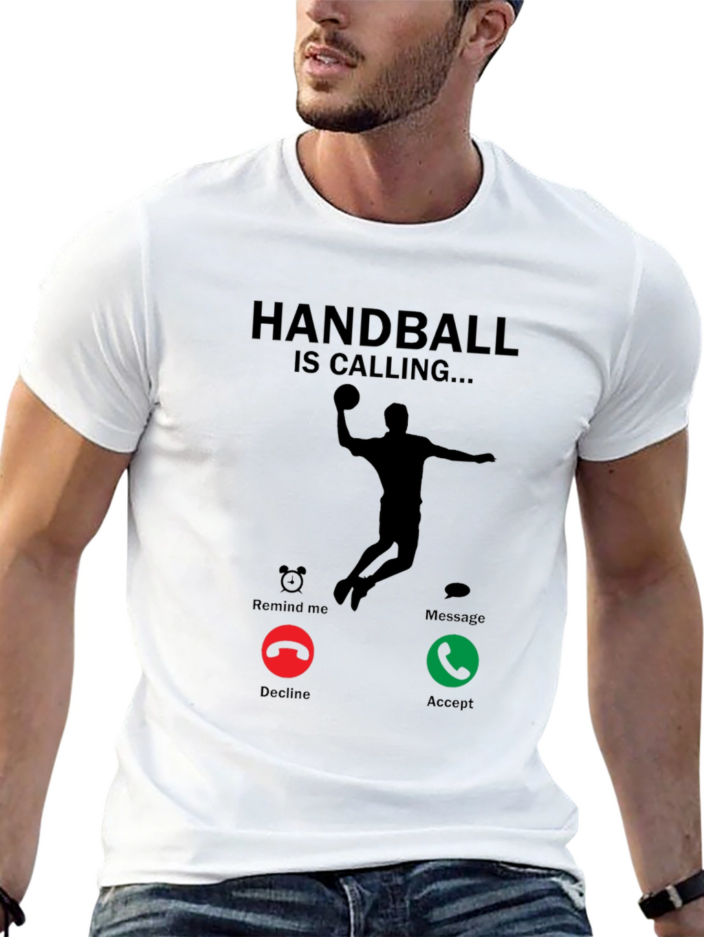 Handball is Calling Black T-Shirt