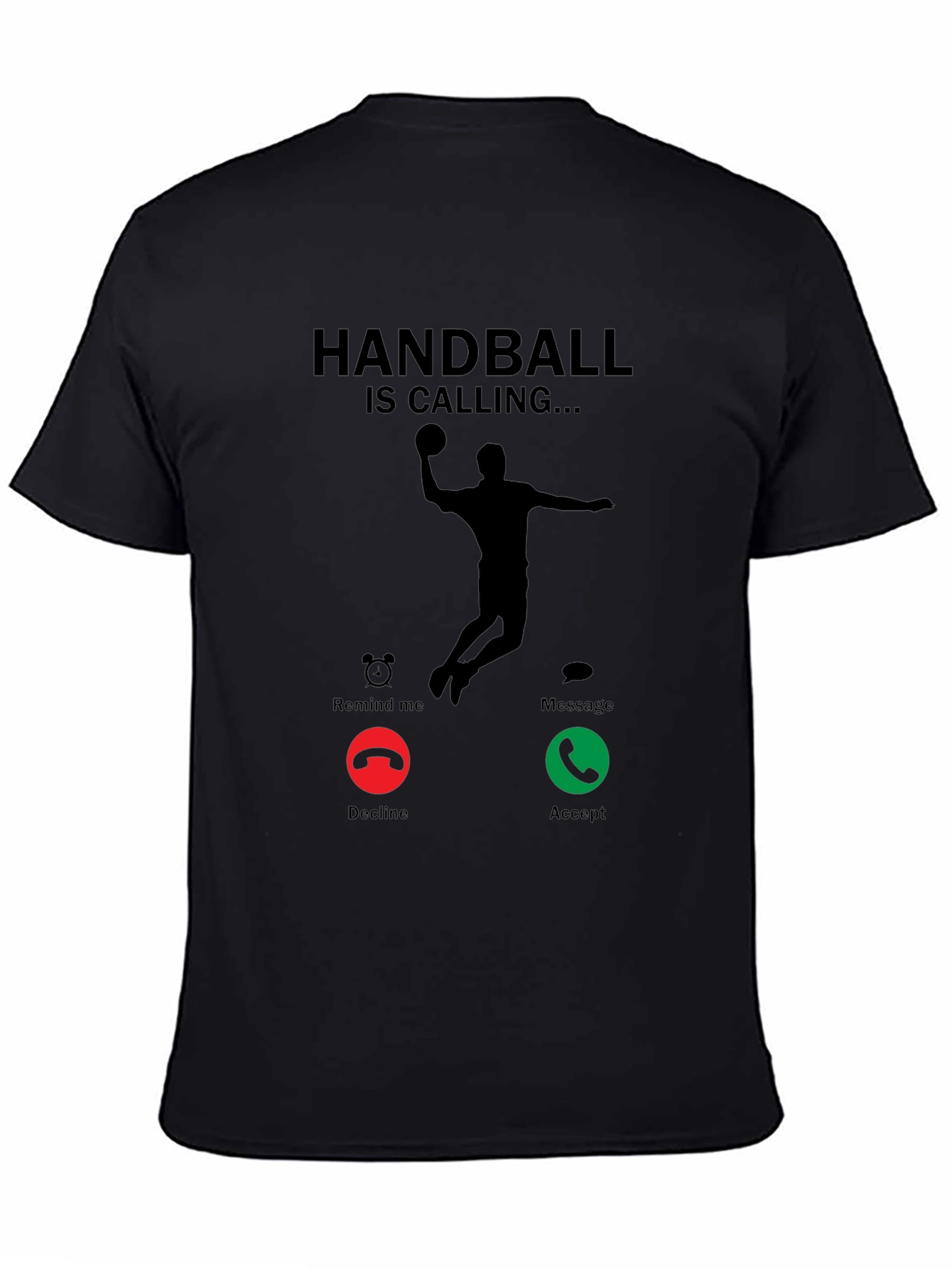 Handball is Calling Black T-Shirt