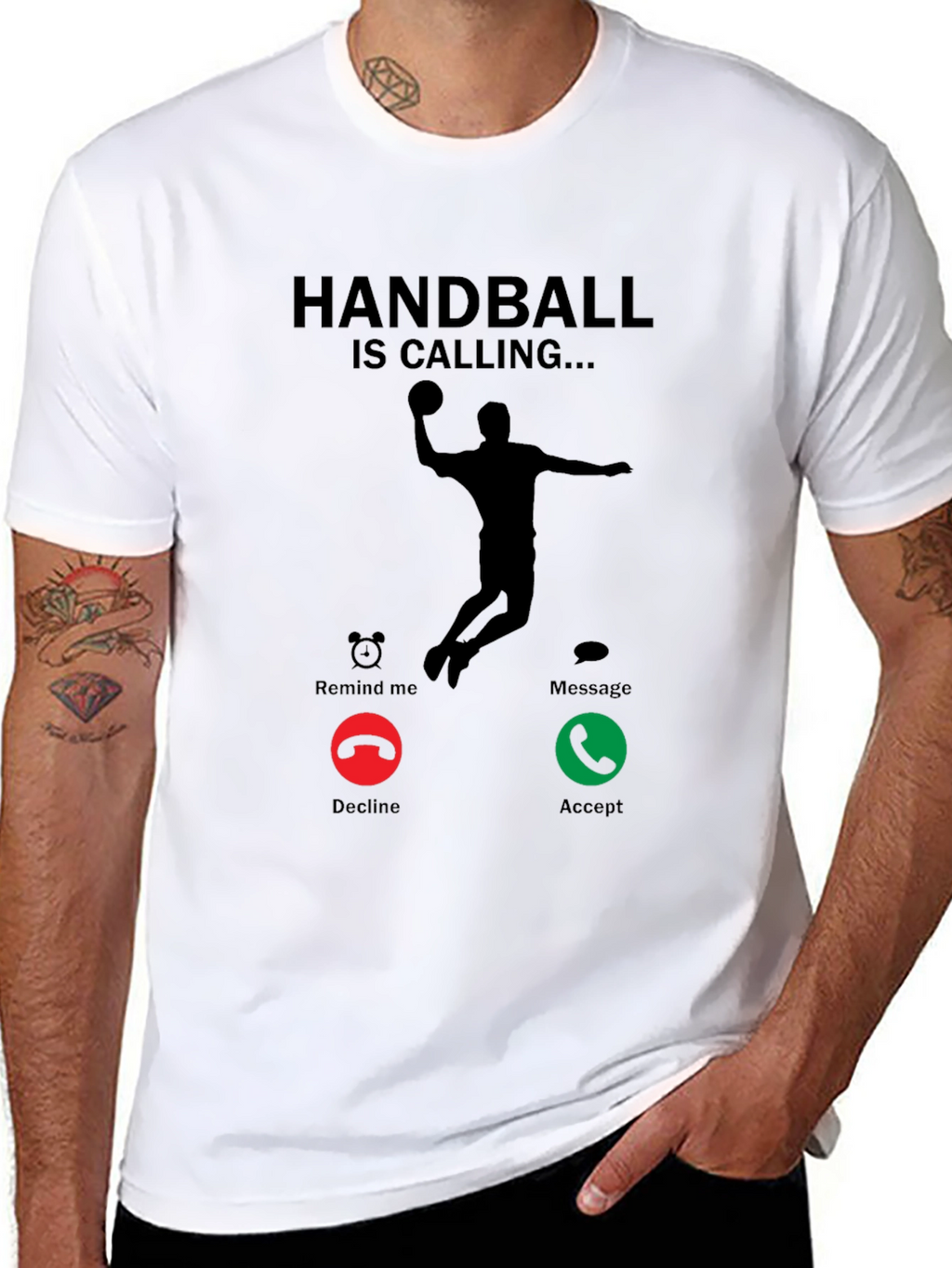 Handball is Calling Black T-Shirt