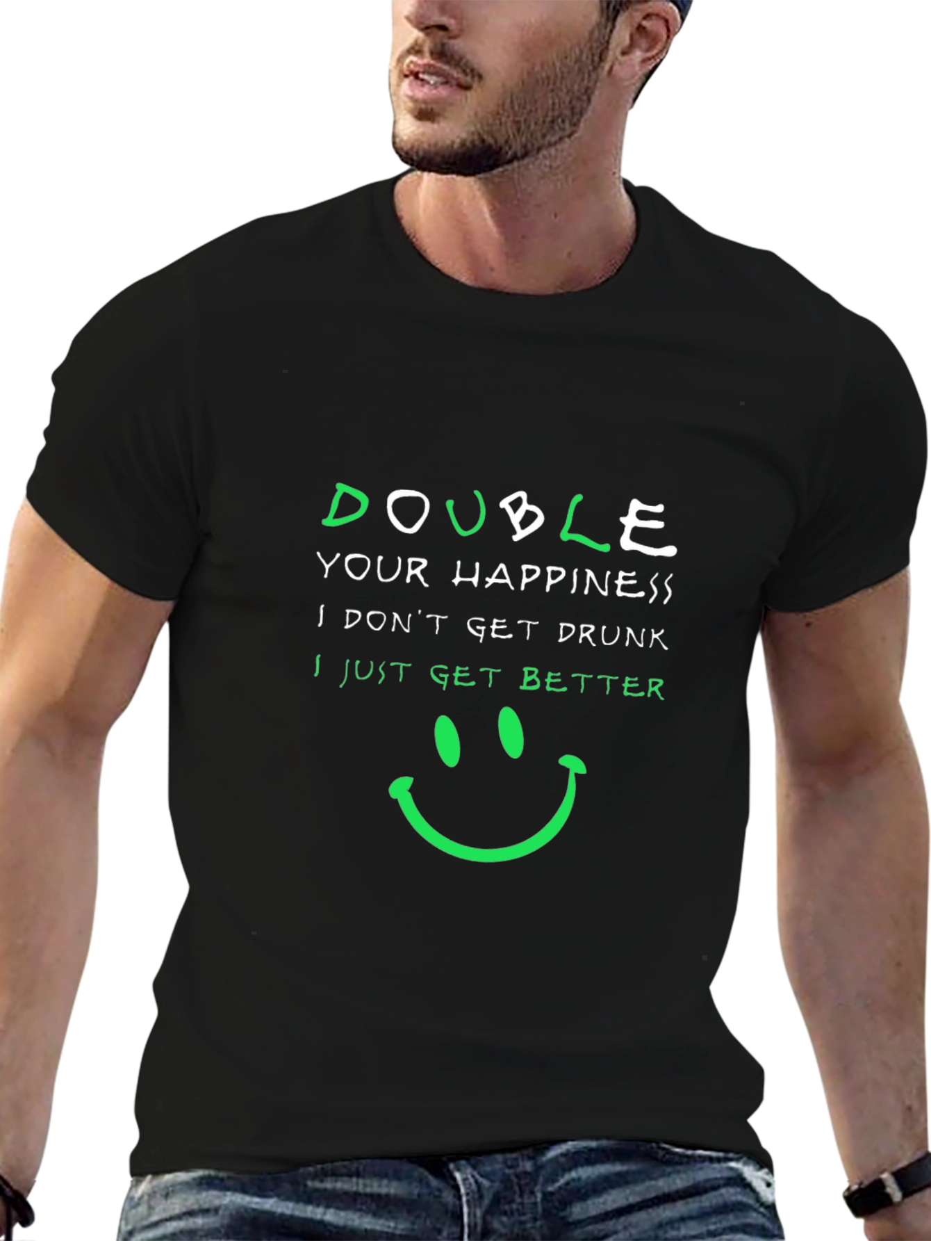 Double Happiness T-Shirt - Humorous Graphic Tee