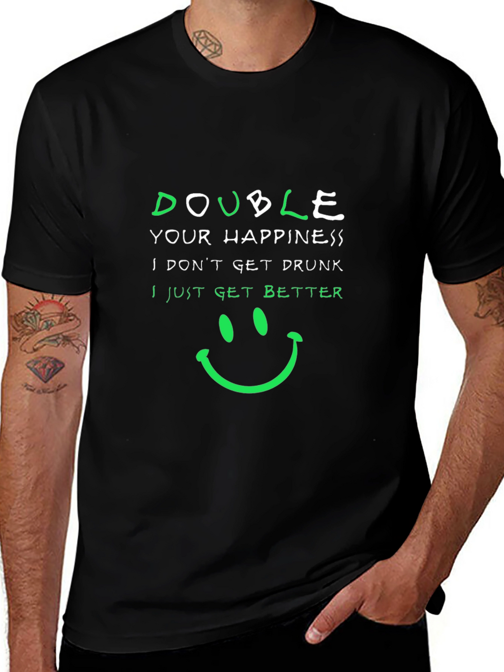 Double Happiness T-Shirt - Humorous Graphic Tee