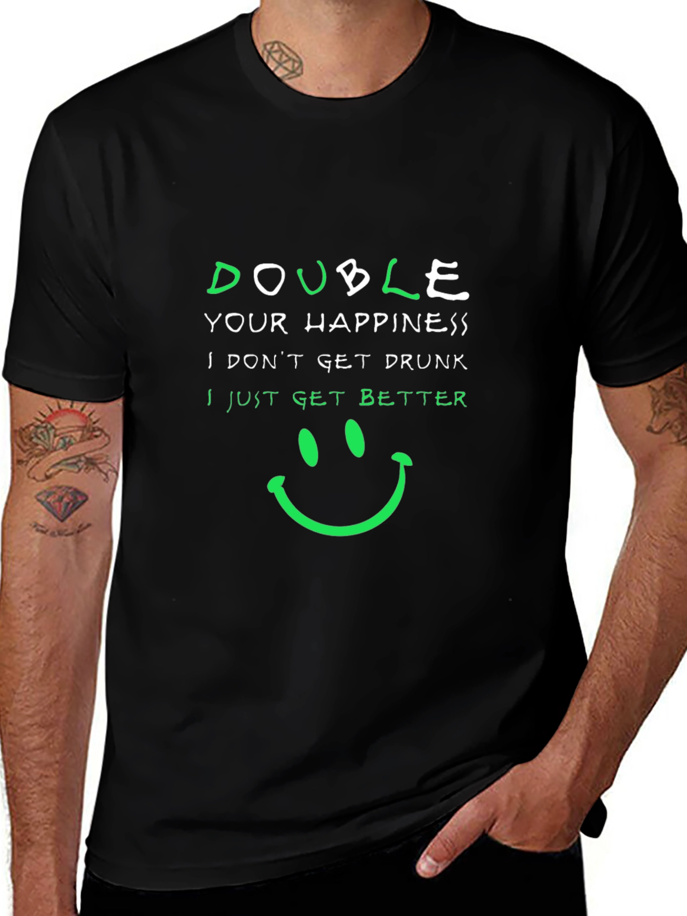 Double Happiness T-Shirt - Humorous Graphic Tee