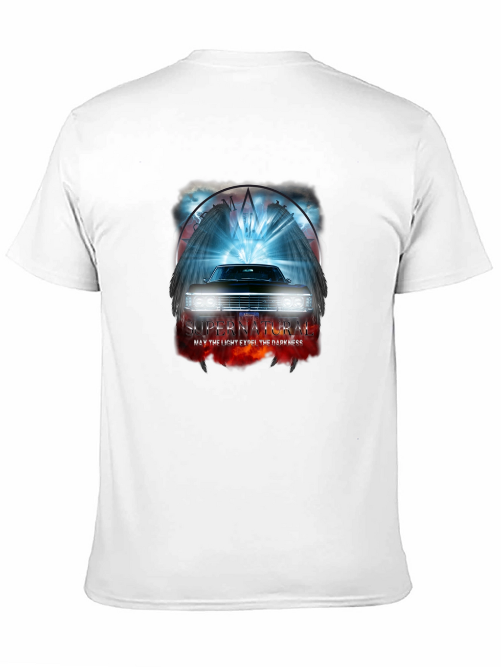 Supernatural Car T-Shirt - Light vs Darkness Graphic Tee