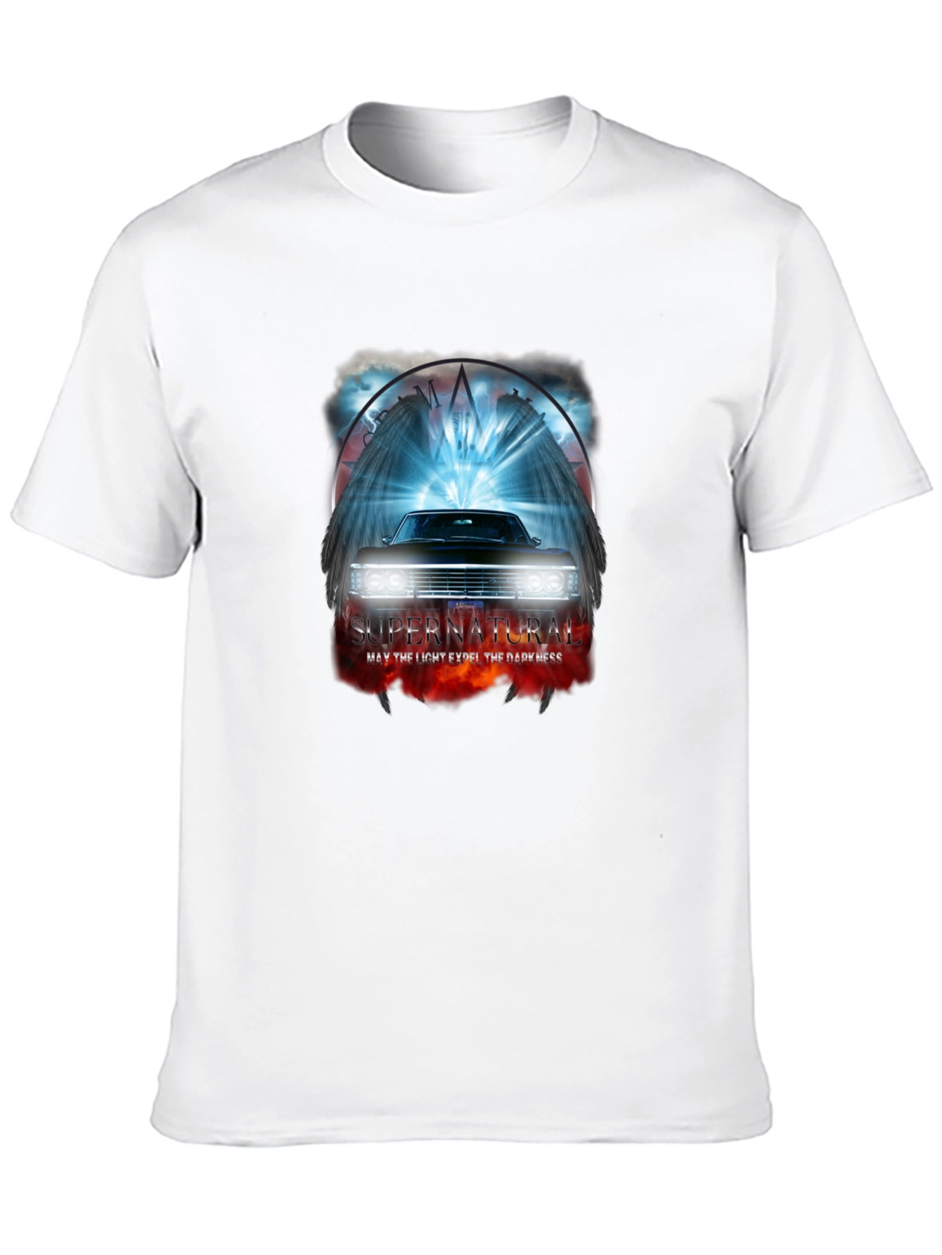Supernatural Car T-Shirt - Light vs Darkness Graphic Tee
