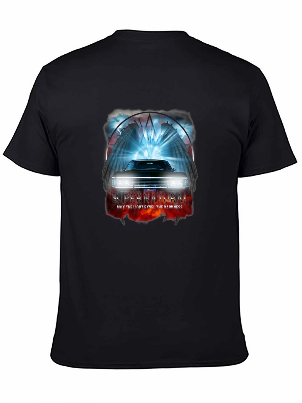 Supernatural Car T-Shirt - Light vs Darkness Graphic Tee