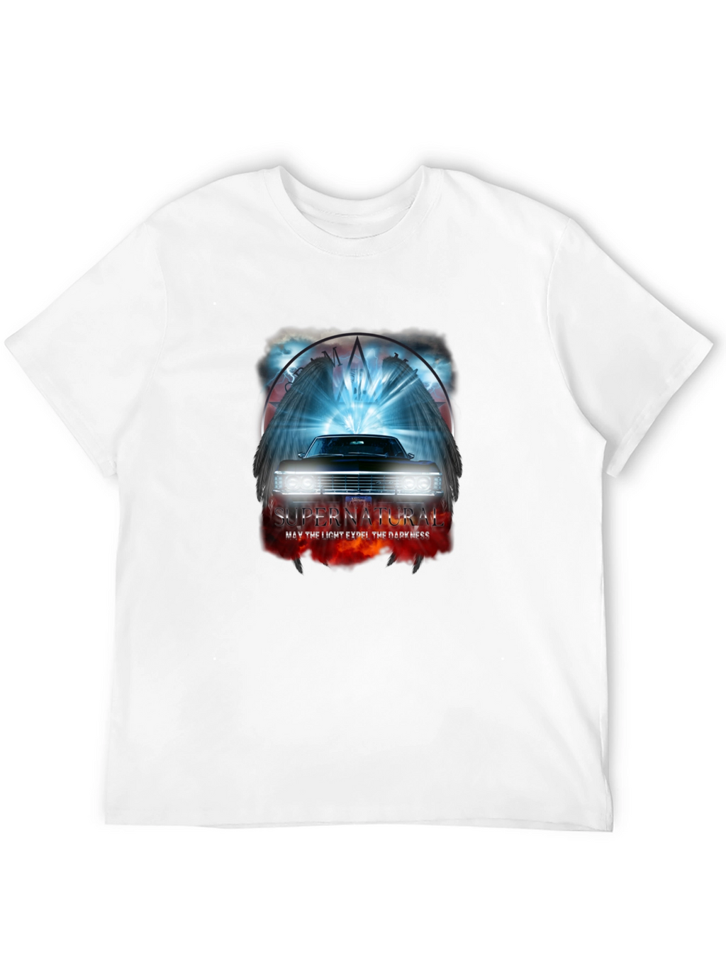 Supernatural Car T-Shirt - Light vs Darkness Graphic Tee