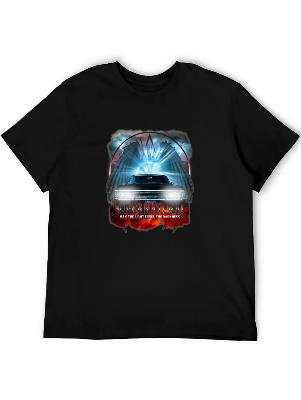 Supernatural Car T-Shirt - Light vs Darkness Graphic Tee