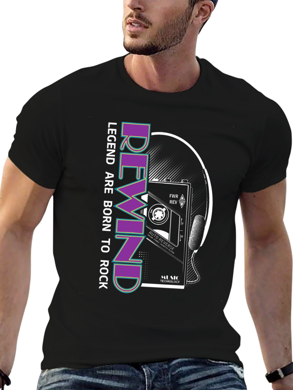 Legend Born to Rock Retro Graphic Tee