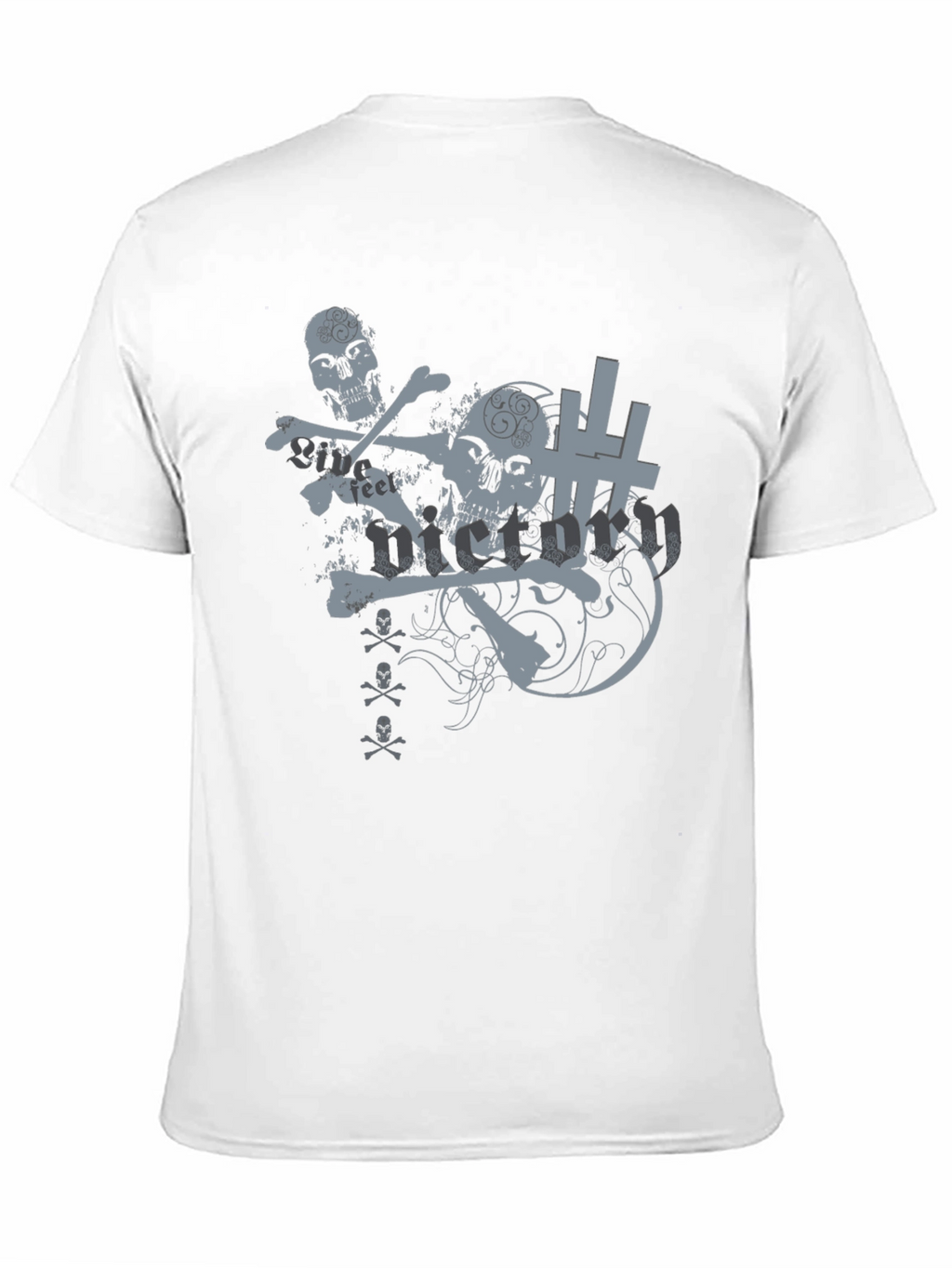 Edgy Skull Graphic Tee - Black Cotton T-Shirt