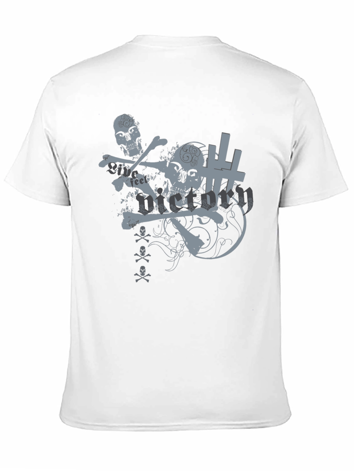 Edgy Skull Graphic Tee - Black Cotton T-Shirt