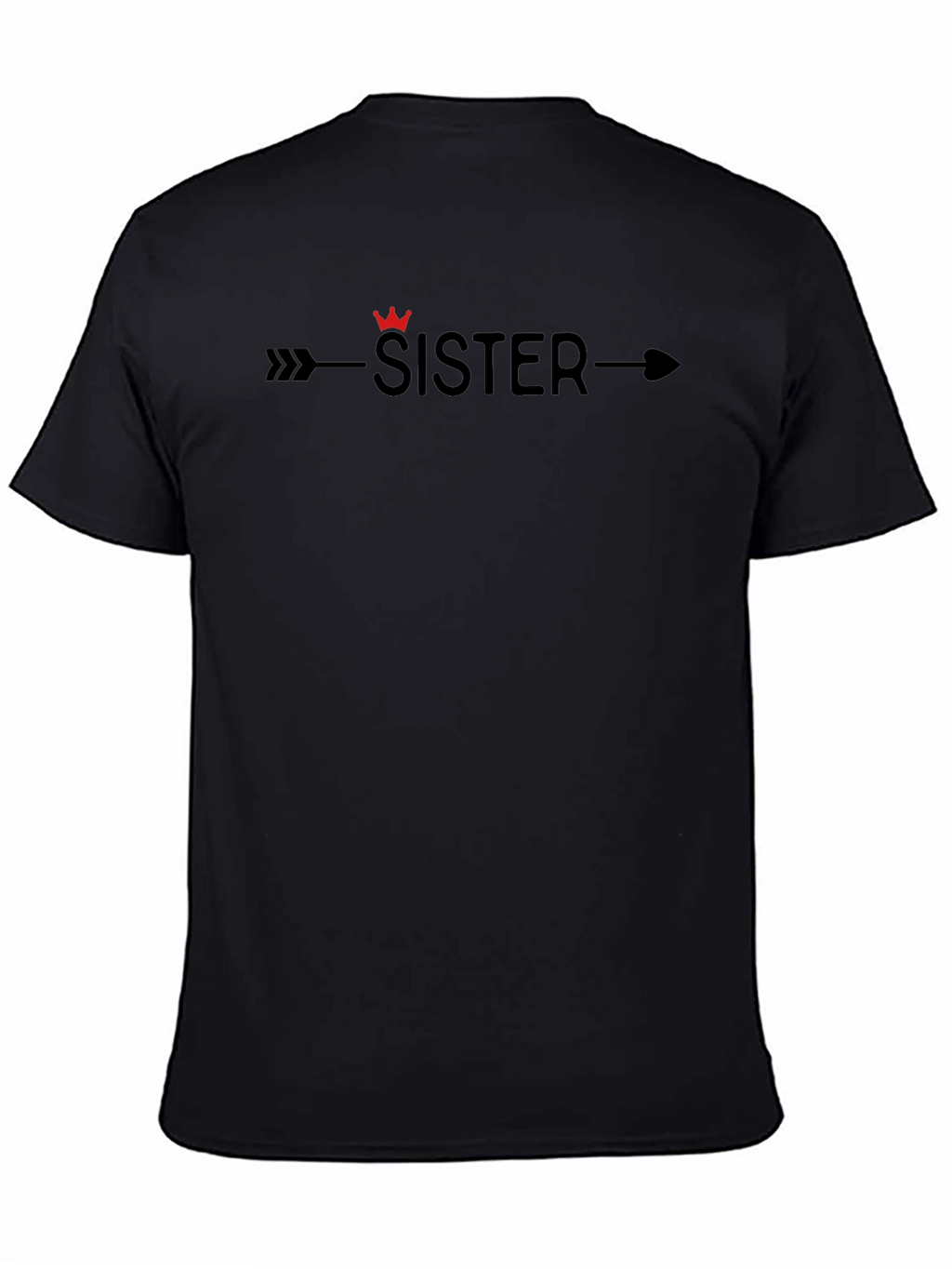 Sister Arrow Graphic T-Shirt - Casual Black Tee