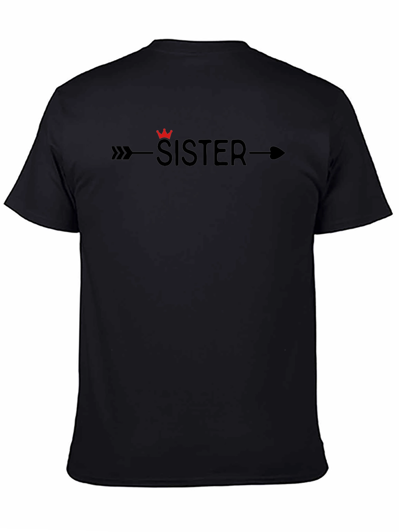 Sister Arrow Graphic T-Shirt - Casual Black Tee