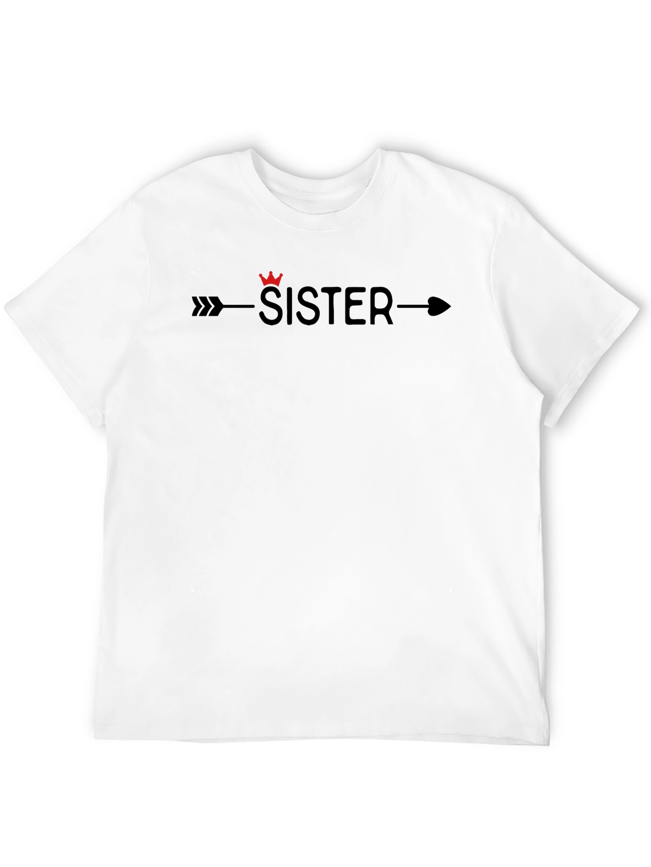 Sister Arrow Graphic T-Shirt - Casual Black Tee