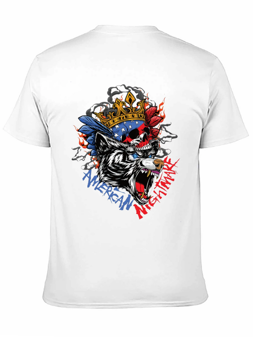 American Nightmare Skull Wolf Graphic Tee