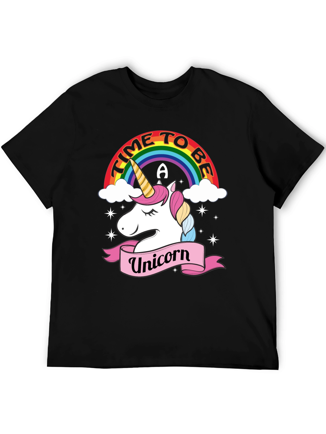 Time to be a Unicorn T-Shirt - Fun Rainbow Design