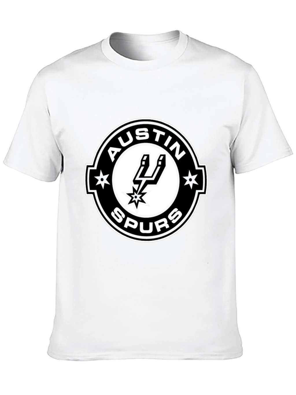 Austin Spurs T-Shirt - Black Cotton Blend
