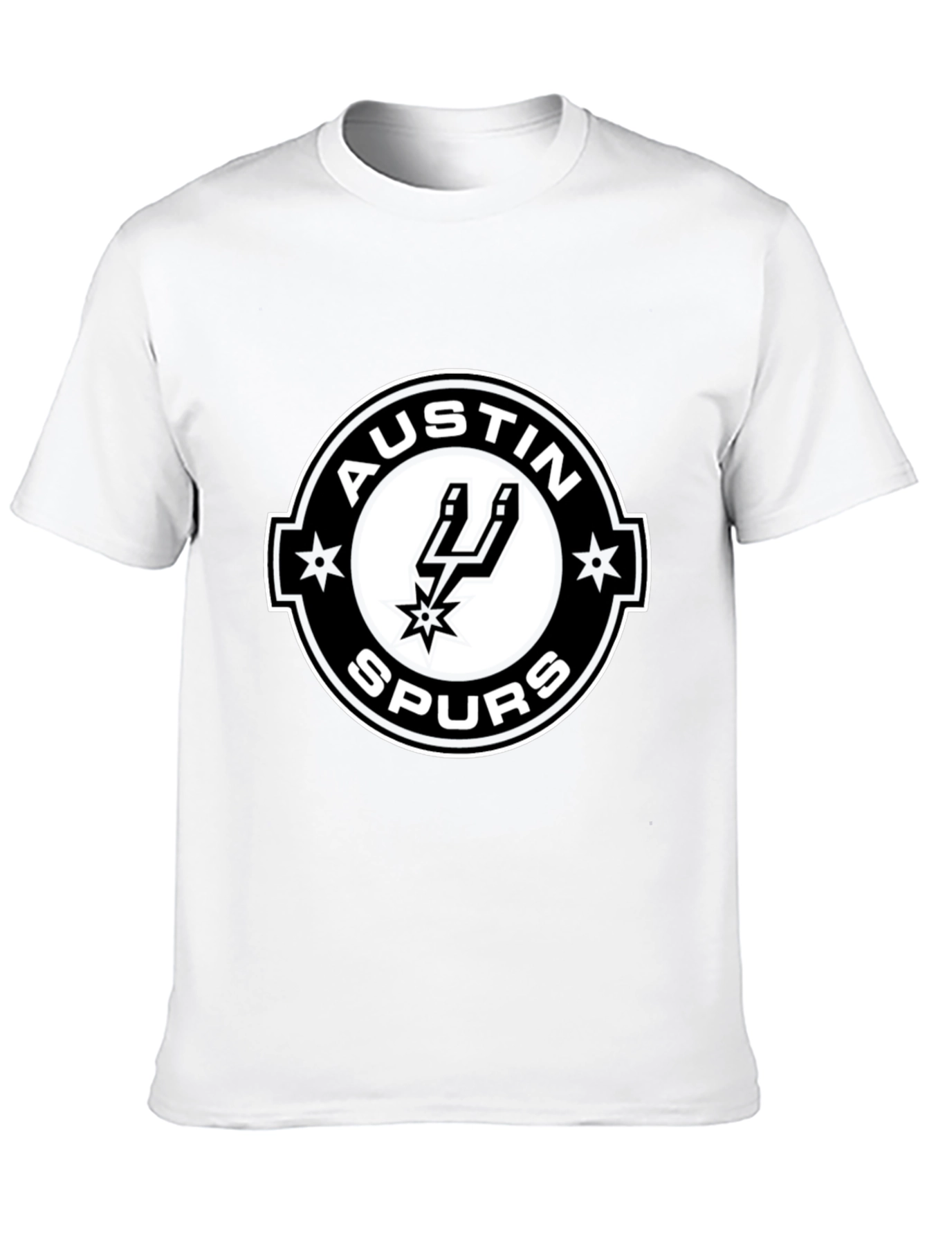 Austin Spurs T-Shirt - Black Cotton Blend
