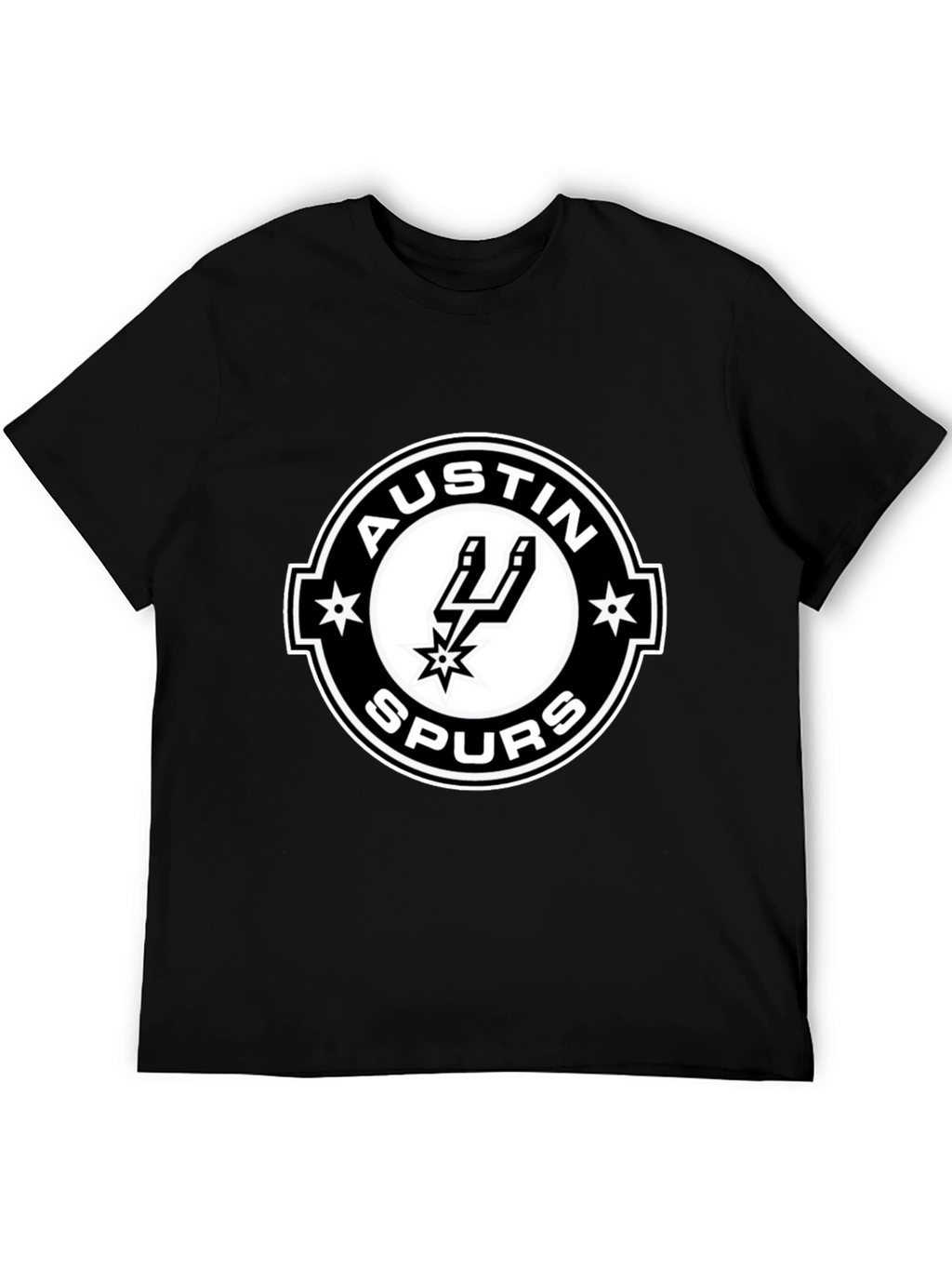 Austin Spurs T-Shirt - Black Cotton Blend