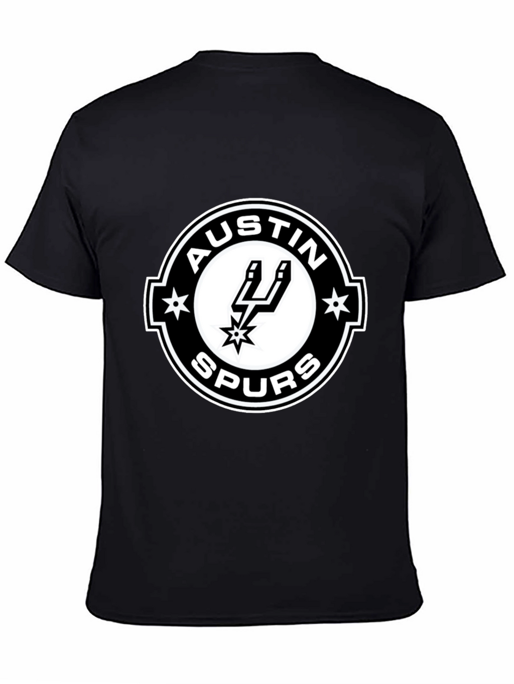 Austin Spurs T-Shirt - Black Cotton Blend