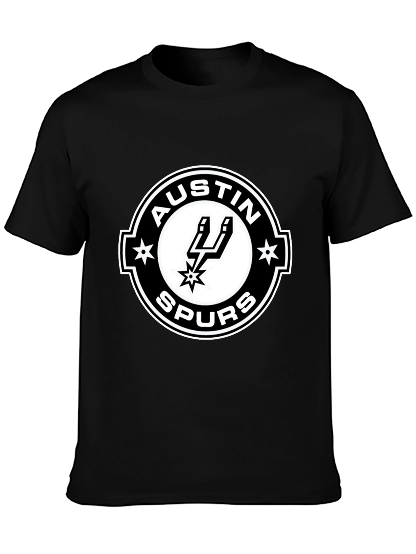 Austin Spurs T-Shirt - Black Cotton Blend