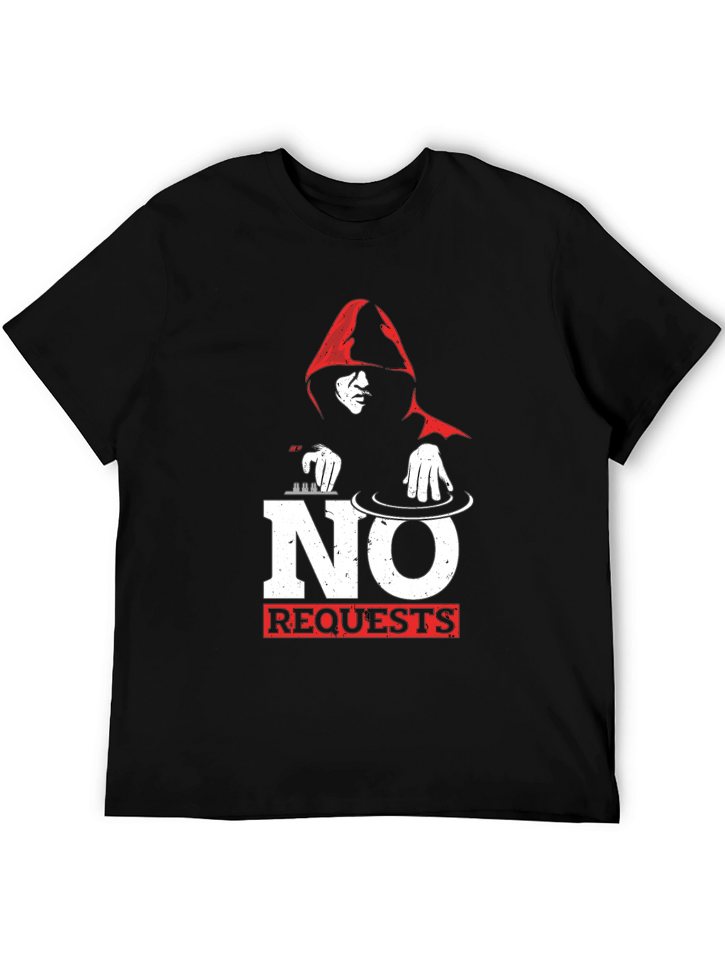 No Requests DJ Graphic T-Shirt - Black