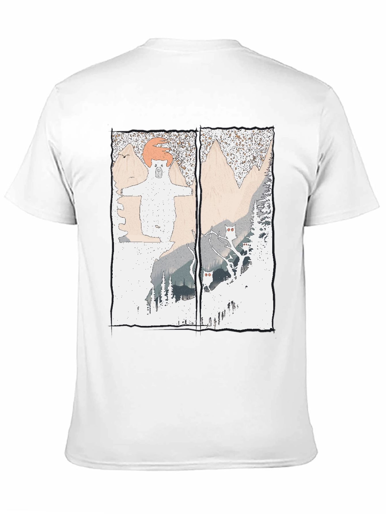 Bear Mountain Graphic Tee - Soft Cotton Blend T-Shirt