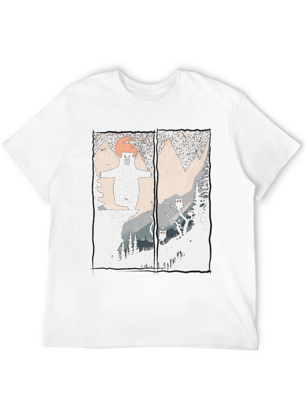 Bear Mountain Graphic Tee - Soft Cotton Blend T-Shirt