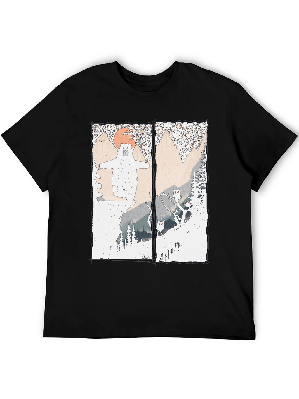 Bear Mountain Graphic Tee - Soft Cotton Blend T-Shirt