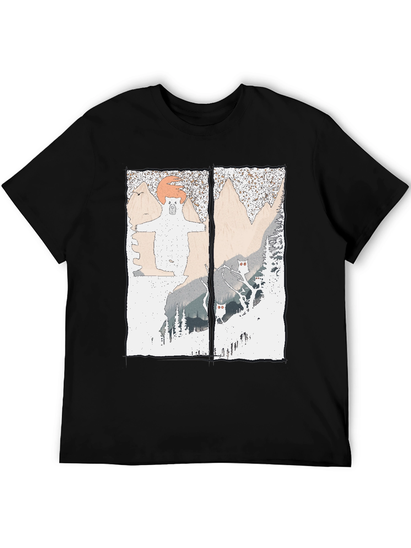 Bear Mountain Graphic Tee - Soft Cotton Blend T-Shirt